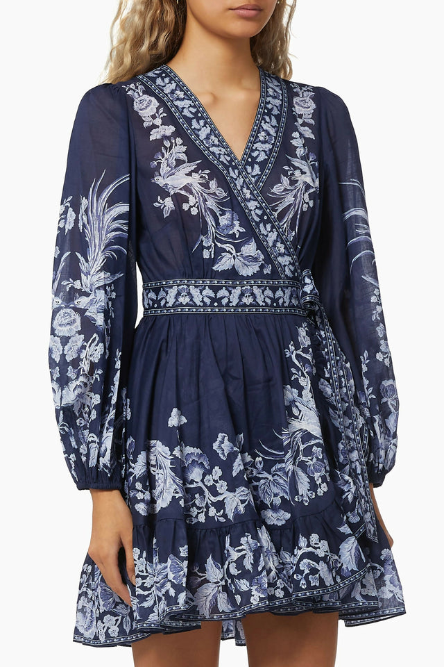Zimmermann Aliane Blue Frill Dress