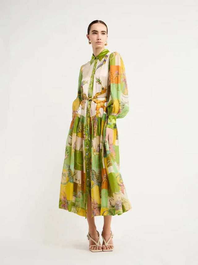 Alemais Jerome Silk Shirtdress Multi