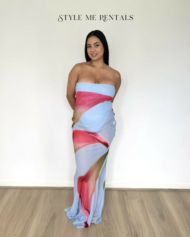 HNTR the Label Alessia Maxi Dress Calla Print