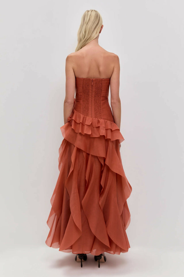 Aje Canyon Gown Rust Size 8,10