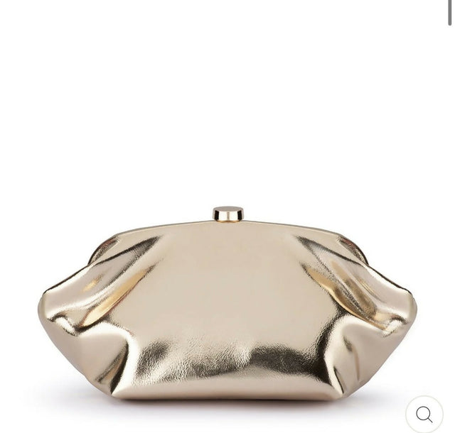 Olga Berg The Tally Metallic Clutch