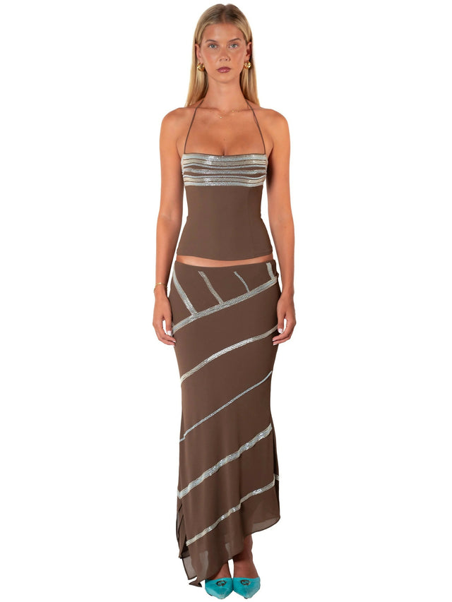 I Am Delilah Ines Corset & Ines Midi Skirt Mocha