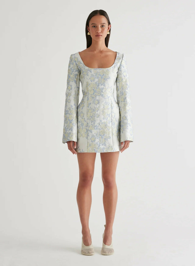 Anna Quan Margot Dress in Water Lillies Blue