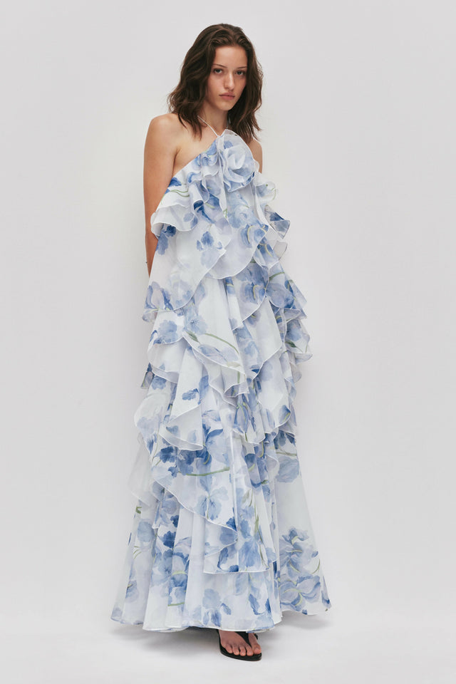 Aje Pandorea Layered Maxi Dress in Iris