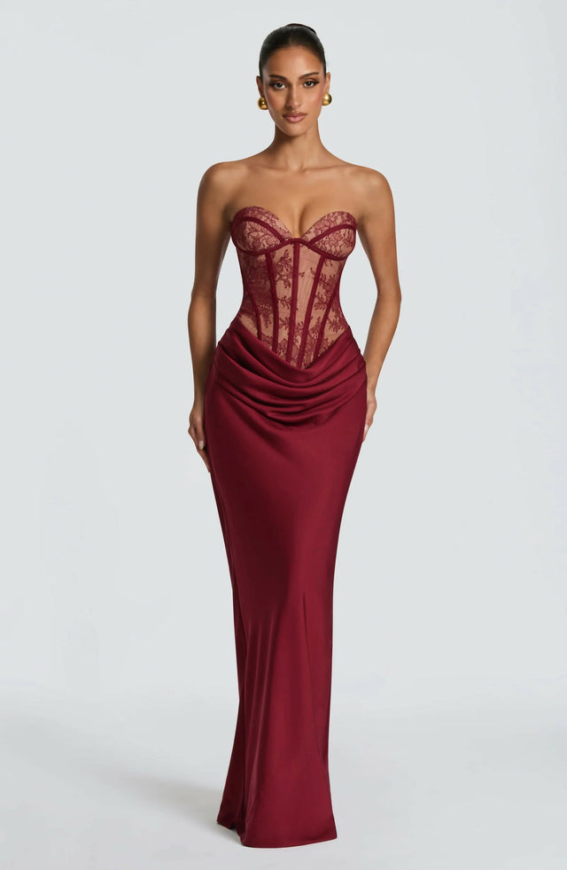 Babyboo Kathleen Maxi Dress Burgundy