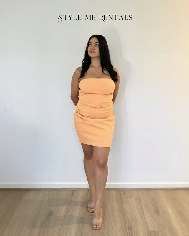 Misha Alston Crepe Mini Dress Tangerine