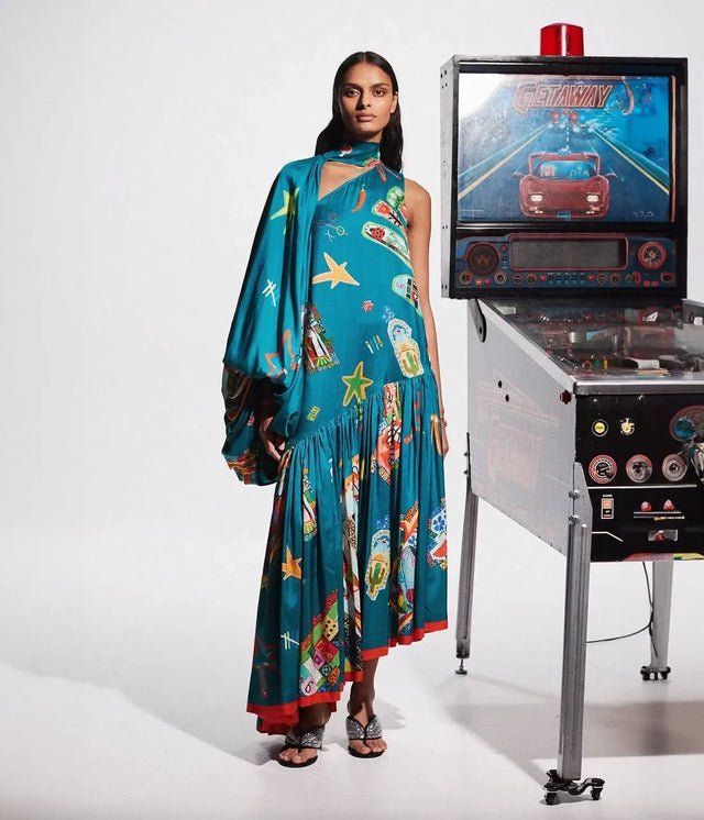 ALEMAIS Rollers Gown Multi