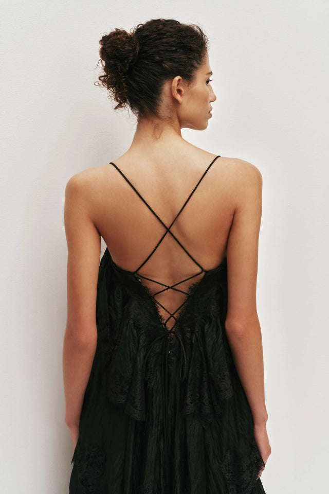 Aje Ophelia Lace Gown in Black