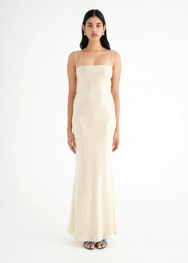 Benni Juliano Sequin Slip Maxi Dress