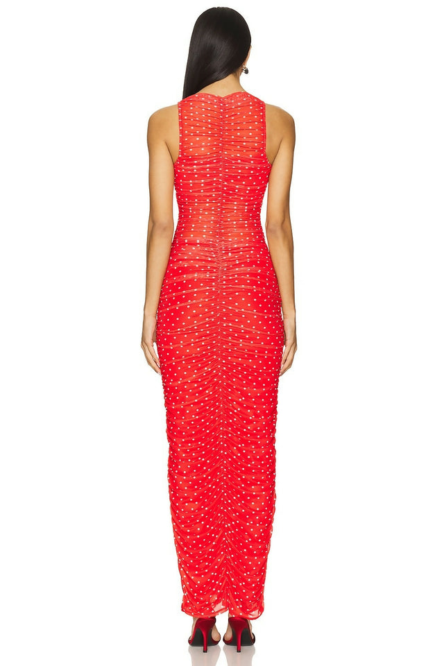 AFRM Peyton Dress in Risky Micro Dot