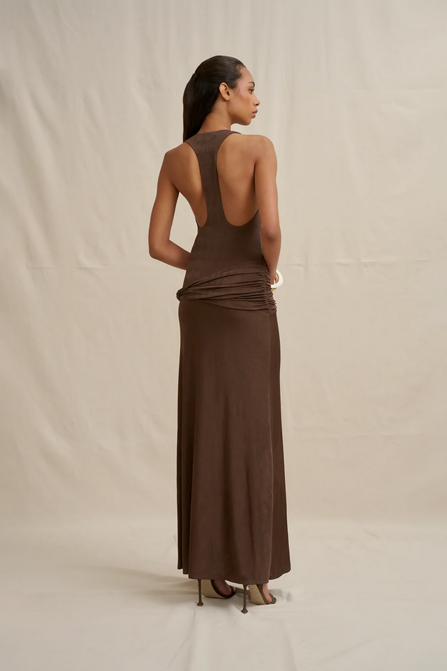By Johnny Vienna Racerback Dress - Brown