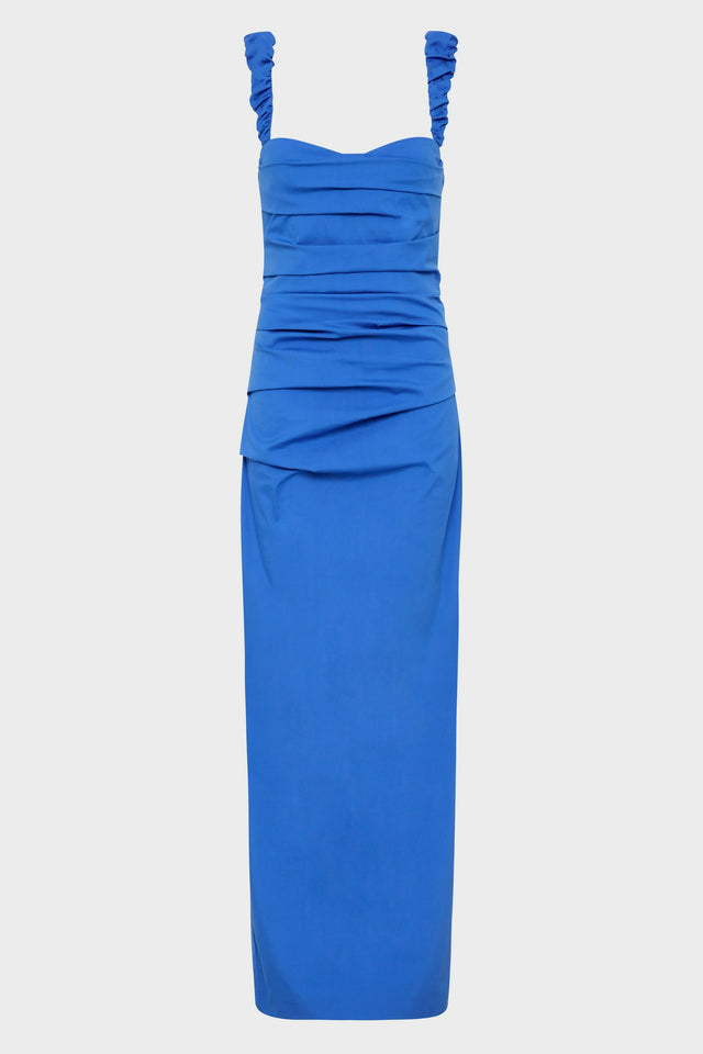 Sir The Label Sir Azul Balconette Gown In Cobalt