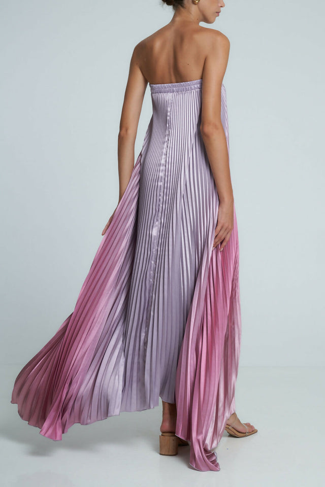 L'idee Bisous Strapless Gown Mauve Ombre