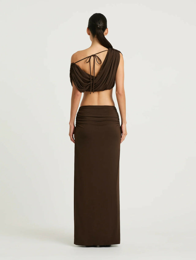 BENNI Celia Top and Maxi Skirt Chocolate