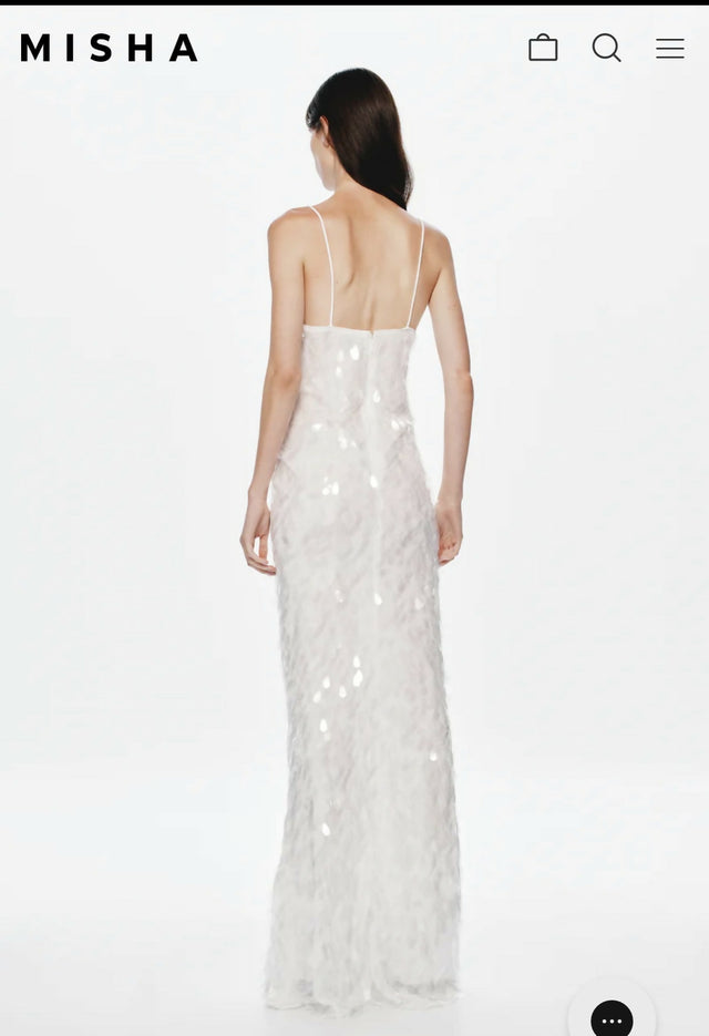 Misha The 'Sapphire Sequin Maxi Dress Ivory