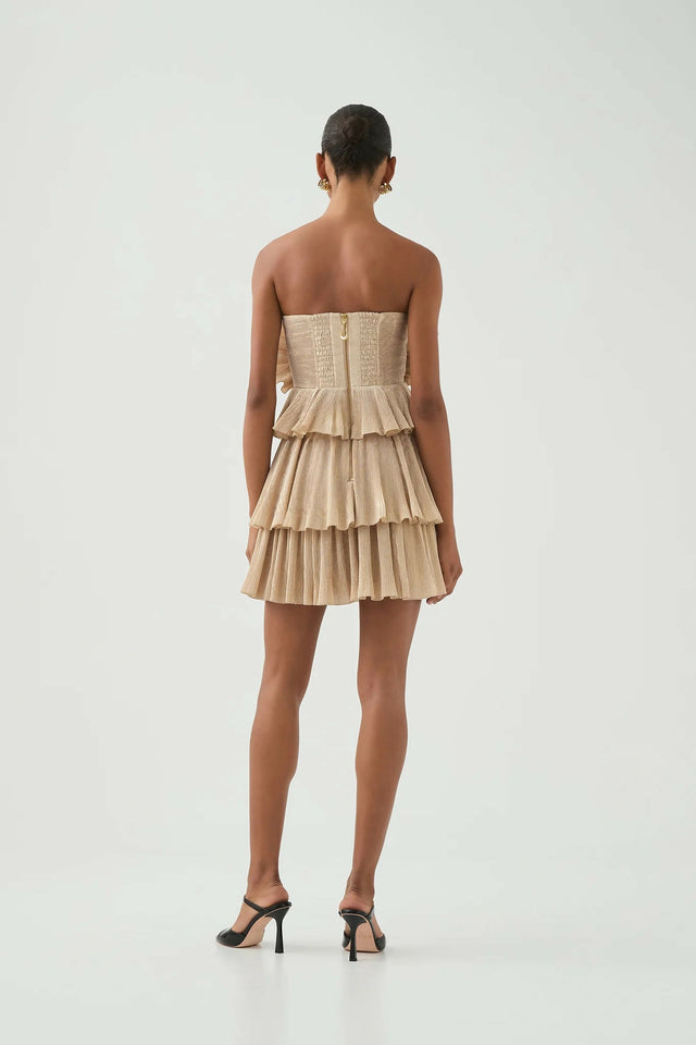 Aje Kyra Mini Dress In Gold