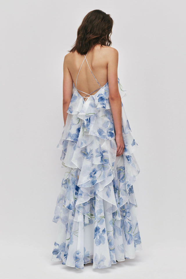 Aje Pandorea Layered Maxi Dress in Iris