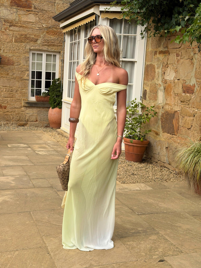 Natalie Rolt Brielle Gown Dress Citrus Yellow