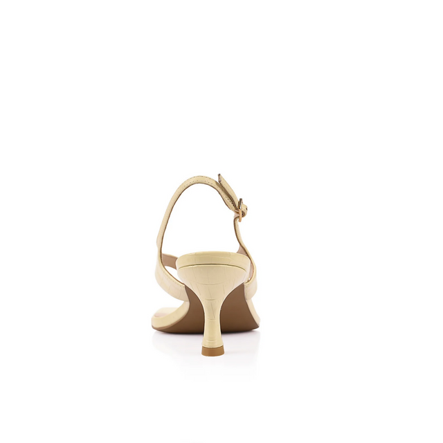 Lana Wilkinson Christina Sandal - Butter Croc Embossed Leather
