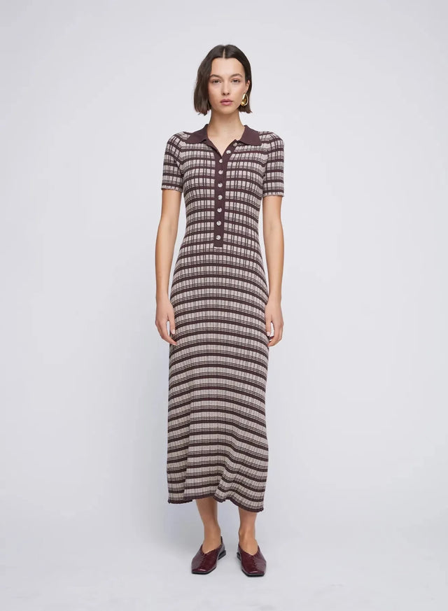 Anna Quan Penelope Midi Dress Tiramisu Brown