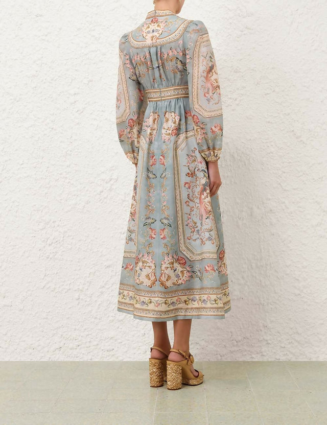 Zimmermann Roselight Plunge Midi Dress