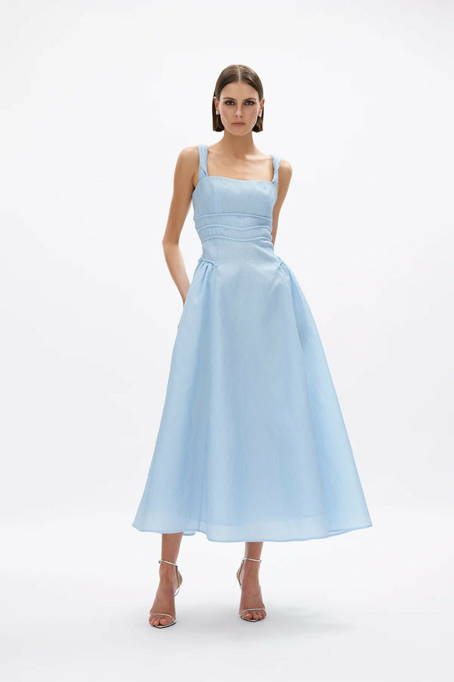 Rachel Gilbert Sophia Strap Dress in Sky Blue