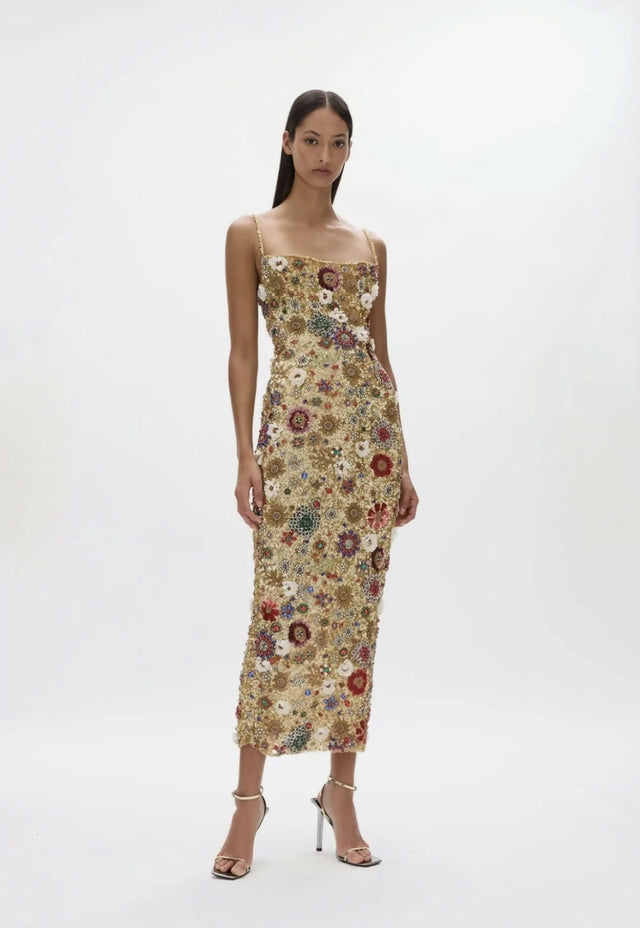 Rachel Gilbert Francesca Gown Gold