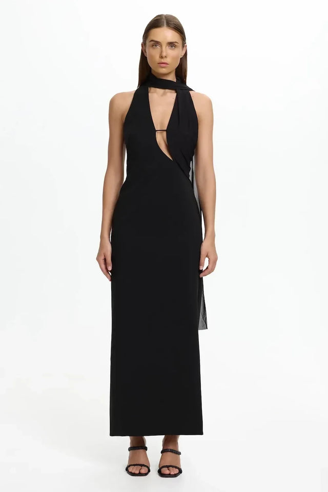 Significant Other Edda Scarf Dress - Black