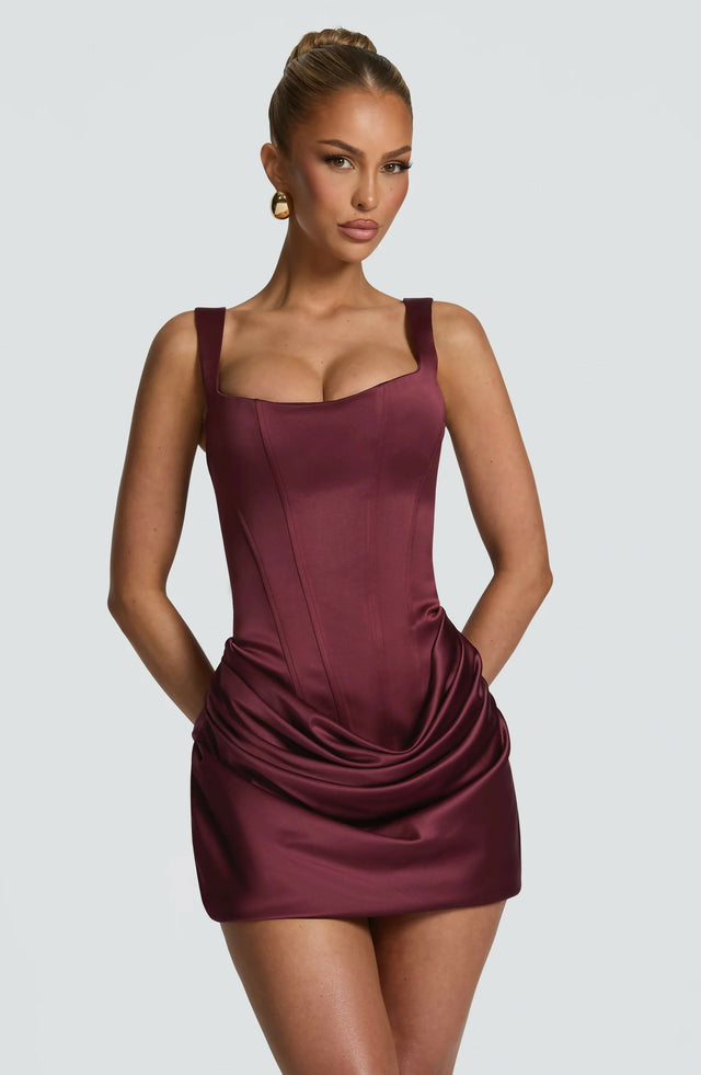 Babyboo Imogen Mini Dress Cherry Lacquer