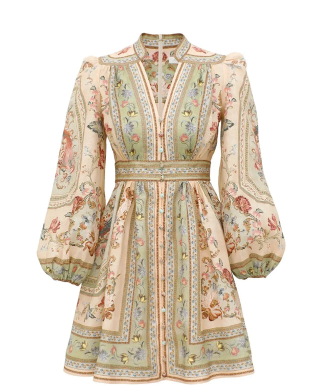 Zimmermann Roselight Plunge Mini Dress
