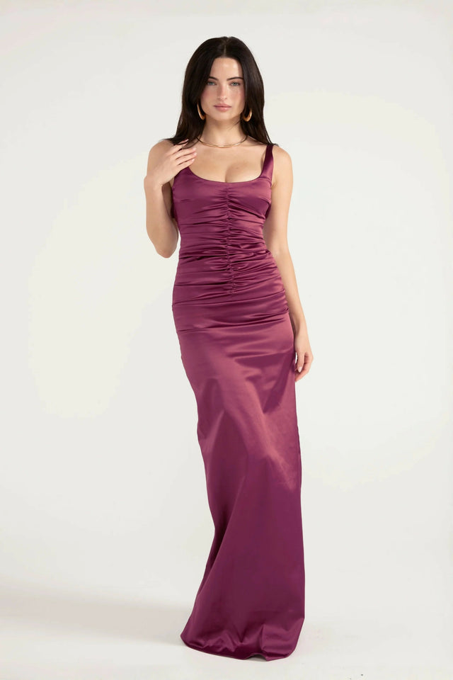 Ance Gria Atlein Gown Plum Size 8