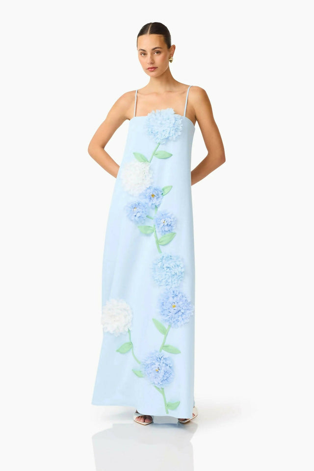 Elliatt Buttercup Maxi Dress - Blue Size 8,10
