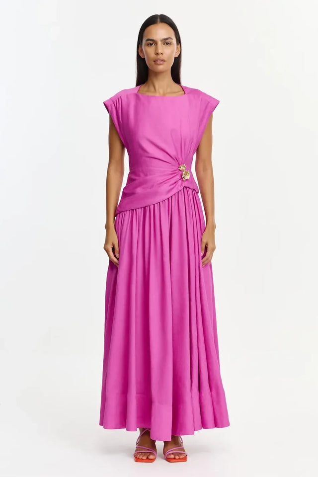 Acler Mannersly Maxi Dress - Pink Topaz