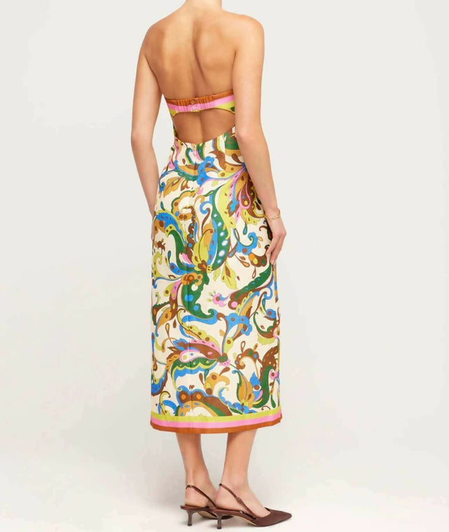 Alemais Ozma Bodice Dress Exclusive Print Cream