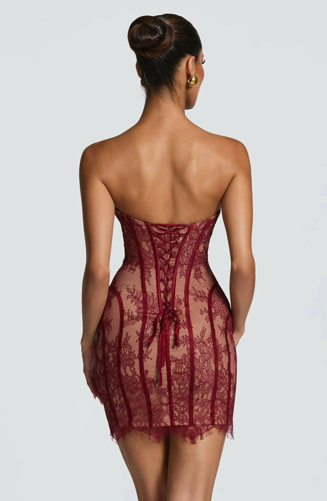 Babyboo Sian Mini Dress Burgundy