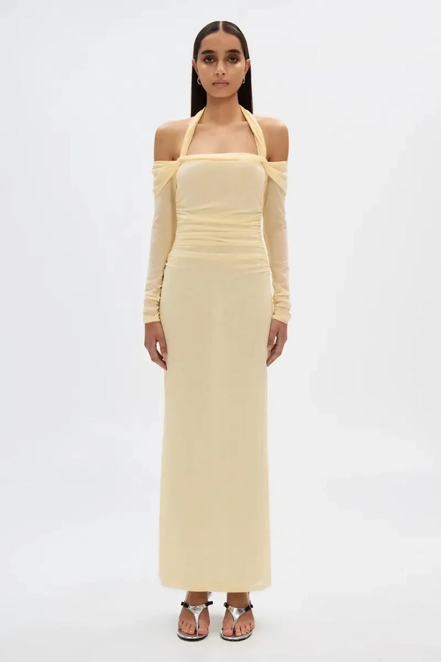 Misha The Sonnet Mesh Dress - Butter