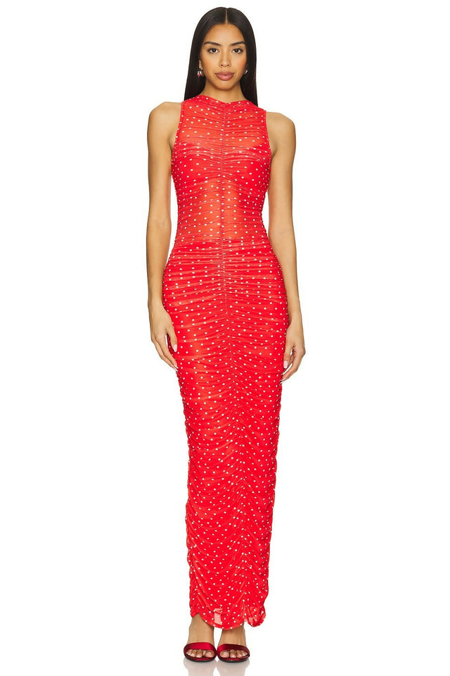 AFRM Peyton Dress in Risky Micro Dot