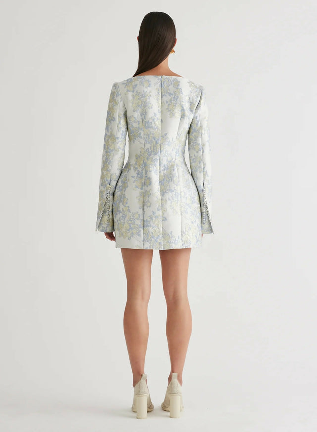 Anna Quan Margot Dress in Water Lillies Blue