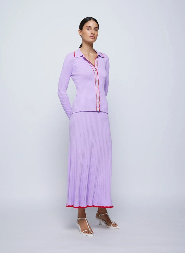 Anna Quan Ashlen Top Felicia Skirt Lilac Orchid