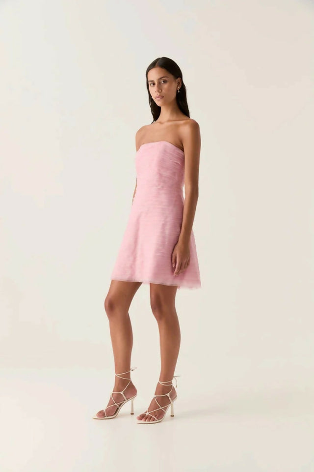 AJE Soundscape Mini Dress - Chalk Pink