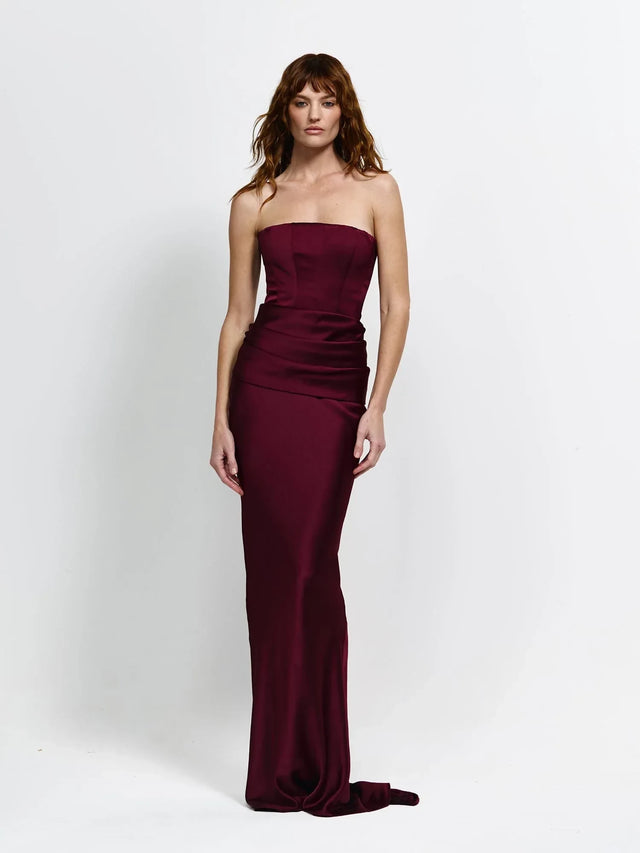 Effie Kats Indira Gown - Wine