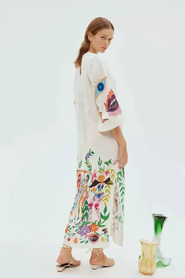 ALEMAIS Meagan Midi Dress Print