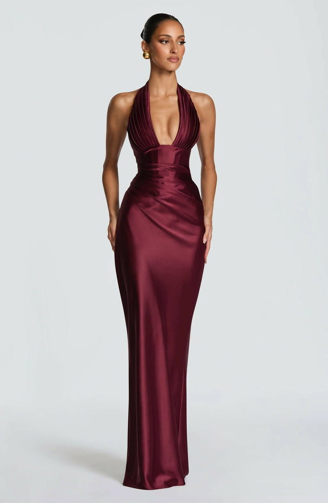 Babyboo Elowen Maxi Dress Cherry Lacquer