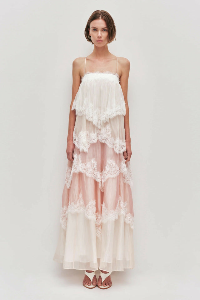 Aje Ophelia Lace Gown in Multi