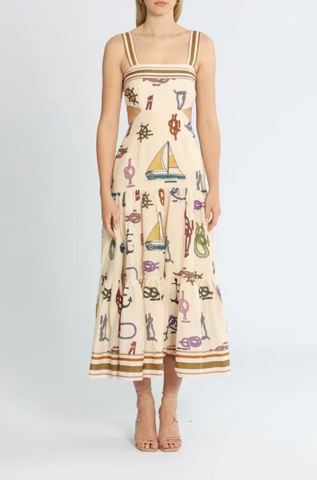 Alemais Ships Ahoy’ Sun Dress Multi