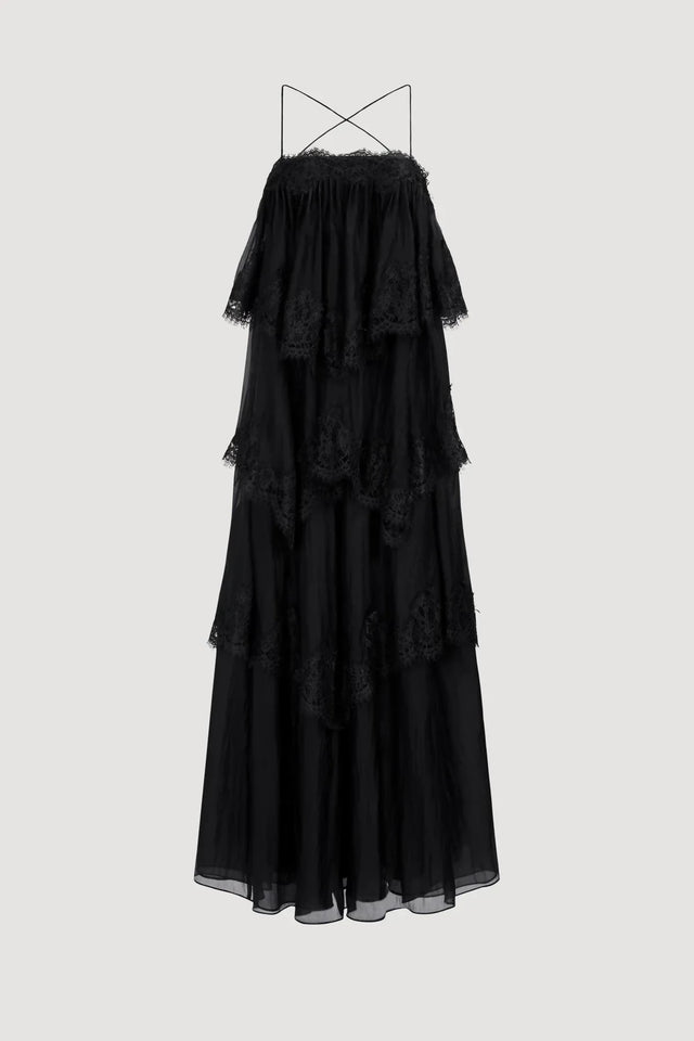 AJE Ophelia Lace Gown - Black