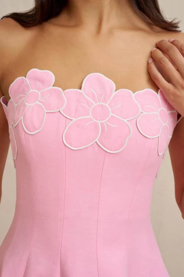 By Johnny Florelle Strapless Dress - Pink