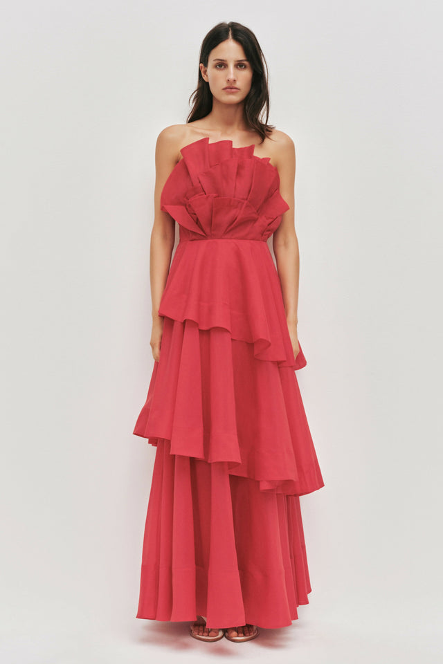 Aje Selestia Gown Scarlett Red Size 12