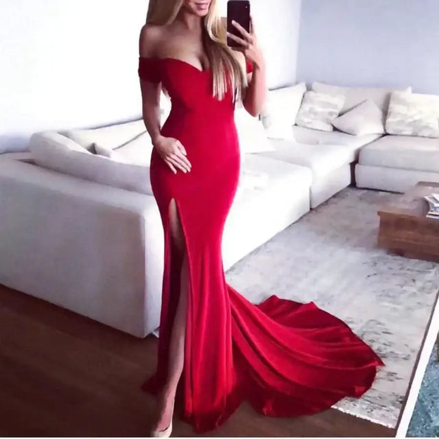 Abbys by Abby Clara Gown - 6 / Red - Dresses
