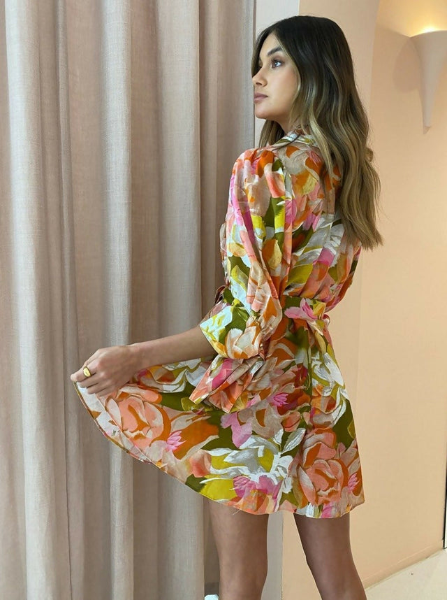 Acler Hendrix Mini Dress Size 10 - 10 / Multi - Dresses